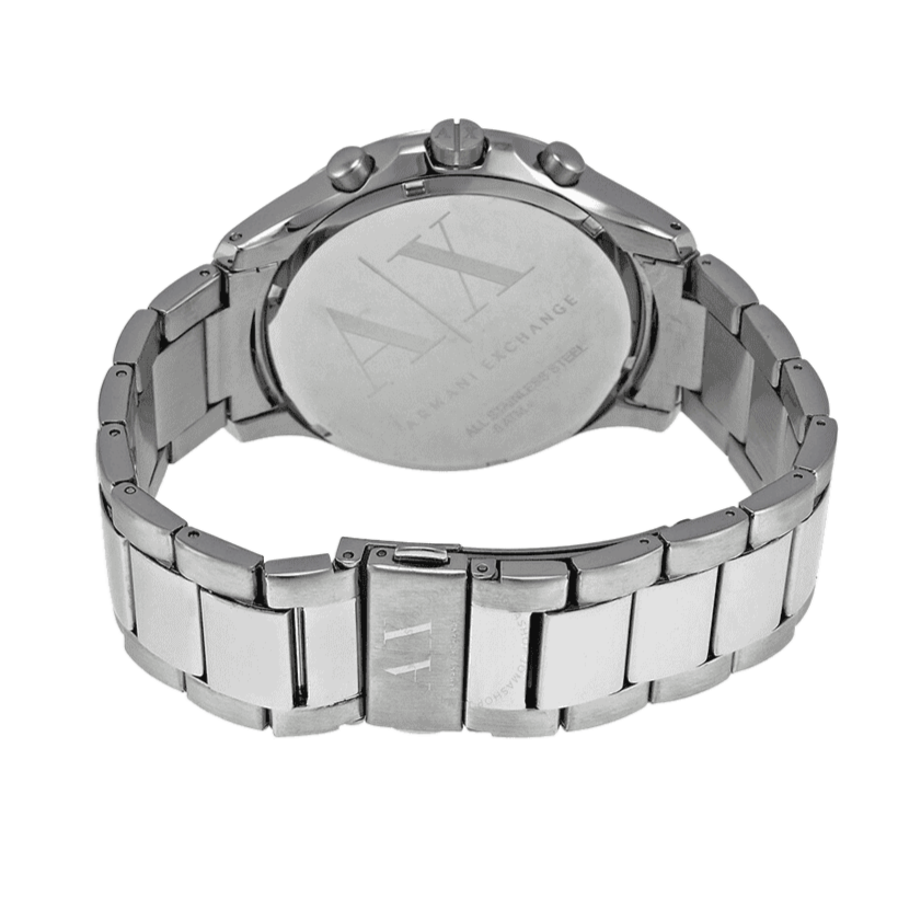  Shop Authentic Armani Exchange Hampton Chronograph Black Dial Silver Steel Strap Watch For Men - AX2163 - Luxxuri