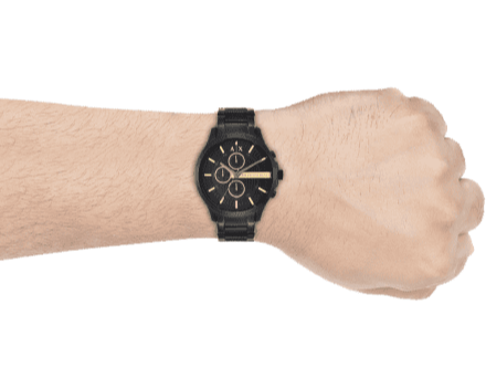  Shop Authentic Armani Exchange Hampton Chronograph Black Dial Black Steel Strap Watch For Men - AX2164 - Luxxuri