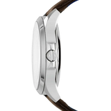  Shop Authentic Armani Exchange Hampton Chronograph White Dial Brown Leather Strap Watch For Men - AX2187 - Luxxuri