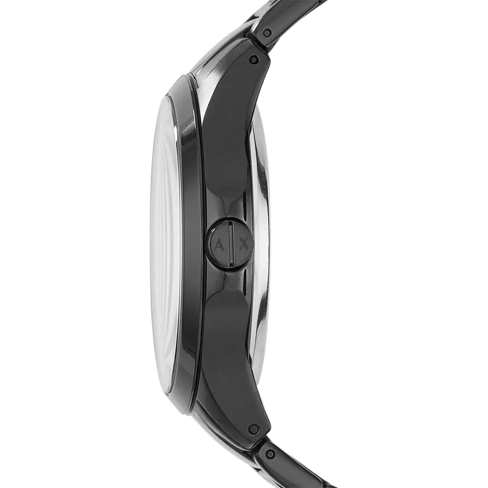  Shop Authentic Armani Exchange Hampton Chronograph Black Dial Black Steel Strap Watch For Men - AX2192 - Luxxuri