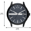  Shop Authentic Armani Exchange Hampton Quartz Blue Dial Black Leather Strap Watch for Men - AX2411 - Luxxuri