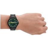  Shop Authentic Armani Exchange Hampton Black Dial Black Steel Strap Watch For Men - AX2407 - Luxxuri