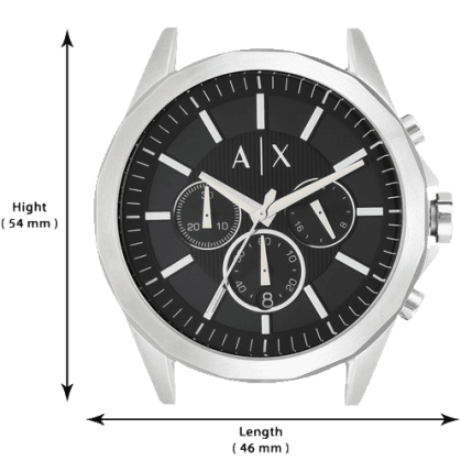  Shop Authentic Armani Exchange Drexler Chronograph Black Dial Silver Steel Strap Watch for Men - AX2600 - Luxxuri