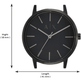  Shop Authentic Armani Exchange Cayde Analog Black Dial Black Steel Strap Watch For Men - AX2701 - Luxxuri
