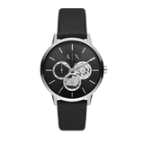  Shop Authentic Armani Exchange Cayde Chronograph Black Dial Black Leather Strap Watch for Men - AX2745 - Luxxuri