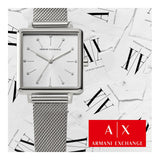  Shop Authentic Armani Exchange Lola Quartz Silver Dial Silver Mesh Strap Watch For Women - AX5800 - Luxxuri