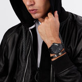  Shop Authentic Armani Exchange Hampton Black Dial Black Steel Strap Watch For Men - AX7101 - Luxxuri