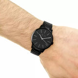  Shop Authentic Armani Exchange Cayde Analog Black Dial Black Steel Strap Watch For Men - AX2701 - Luxxuri