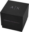  Shop Authentic Armani Exchange Hampton Quartz Blue Dial Black Leather Strap Watch for Men - AX2411 - Luxxuri