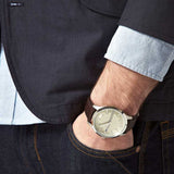  Shop Authentic Armani Exchange Whitman Silver Dial Brown Leather Strap Watch For Men - AX2100 - Luxxuri
