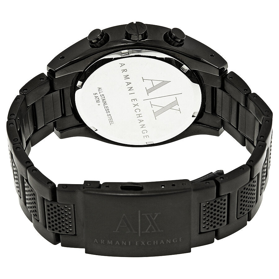  Shop Authentic Armani Exchange Chronograph Black Dial Black Steel Strap Watch For Men - AX1605 - Luxxuri
