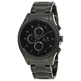  Shop Authentic Armani Exchange Chronograph Black Dial Black Steel Strap Watch For Men - AX1605 - Luxxuri