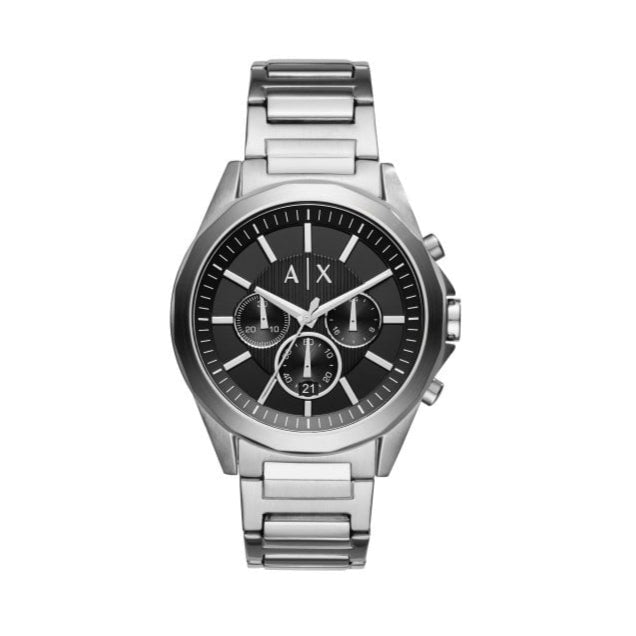  Shop Authentic Armani Exchange Drexler Chronograph Black Dial Silver Steel Strap Watch for Men - AX2600 - Luxxuri
