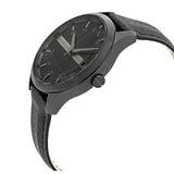  Shop Authentic Armani Exchange Hampton Quartz Blue Dial Black Leather Strap Watch for Men - AX2411 - Luxxuri