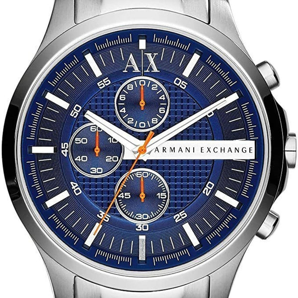  Shop Authentic Armani Exchange Hampton Chronograph Blue Dial Silver Steel Strap Watch For Men - AX2155 - Luxxuri