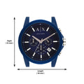  Shop Authentic Armani Exchange Outerbanks Chronograph Blue Dial Blue Silicone Strap Watch For Men - AX1327 - Luxxuri
