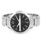  Shop Authentic Armani Exchange Hampton Chronograph Black Dial Silver Steel Strap Watch For Men - AX2103 - Luxxuri