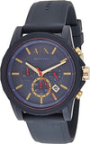  Shop Authentic Armani Exchange Outerbanks Chronograph Blue Dial Blue Silicone Strap Watch For Men - AX1335 - Luxxuri