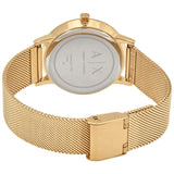  Shop Authentic Armani Exchange Lola Analog Gold Dial Gold Mesh Strap Watch For Women - AX5536 - Luxxuri