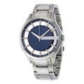  Shop Authentic Armani Exchange Hampton Chronograph Blue Dial Silver Steel Strap Watch For Men - AX2178 - Luxxuri