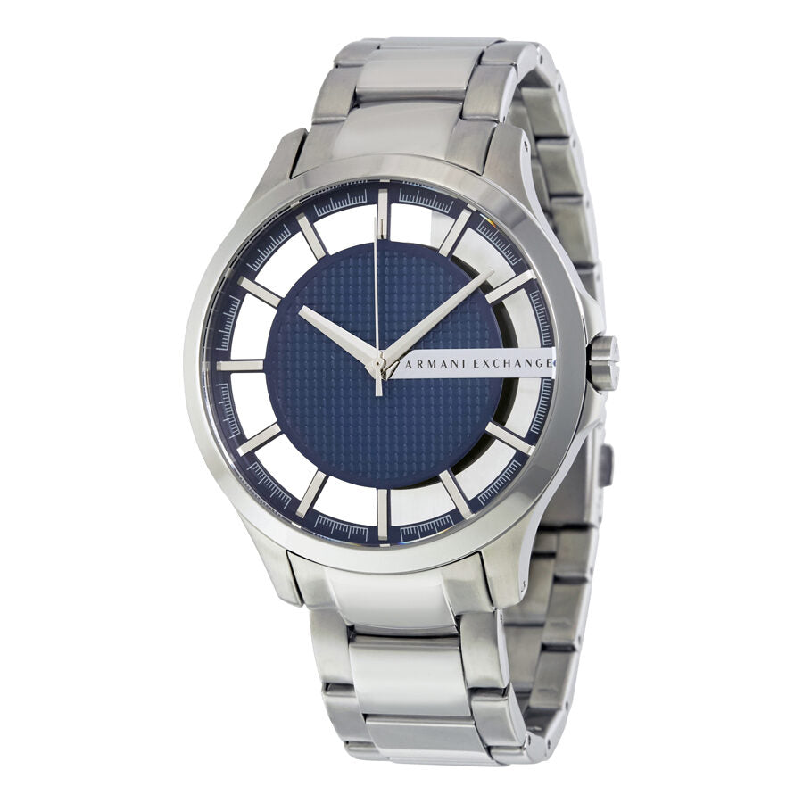  Shop Authentic Armani Exchange Hampton Chronograph Blue Dial Silver Steel Strap Watch For Men - AX2178 - Luxxuri
