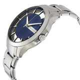  Shop Authentic Armani Exchange Hampton Chronograph Blue Dial Silver Steel Strap Watch For Men - AX2178 - Luxxuri