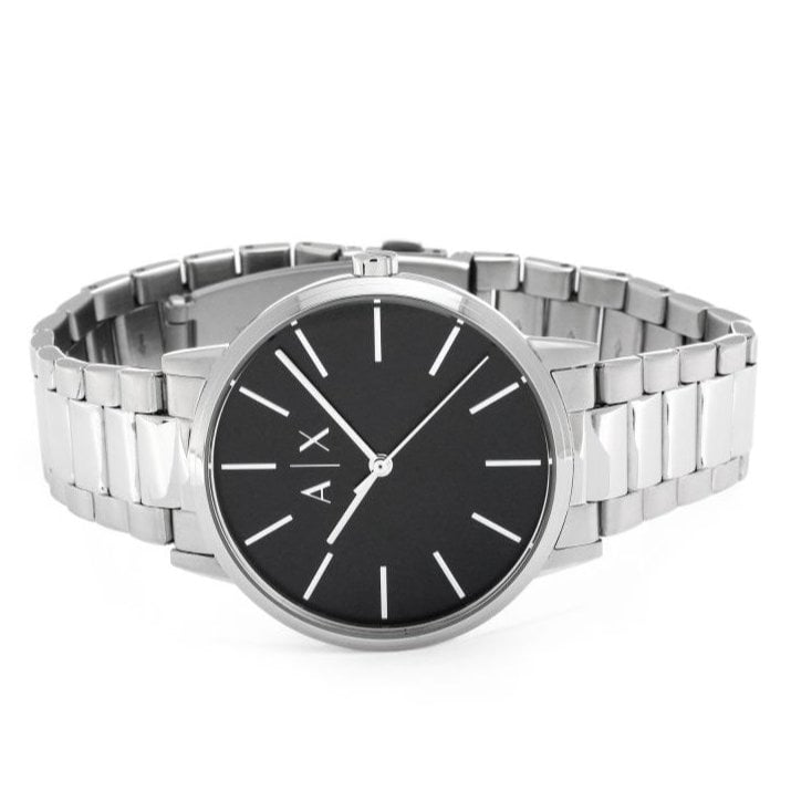  Shop Authentic Armani Exchange Cayde Analog Black Dial Silver Steel Strap Watch For Men - AX2700 - Luxxuri