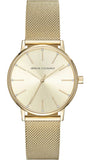  Shop Authentic Armani Exchange Lola Analog Gold Dial Gold Mesh Strap Watch For Women - AX5536 - Luxxuri