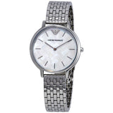  Shop Authentic Emporio Armani Mother of Pearl Dial Silver Steel Strap Watch For Women - AR11112 - Luxxuri
