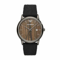 Shop Authentic Emporio Armani Luigi Analog Brown Dial Black Leather Strap Watch For Men - AR11156 - Luxxuri