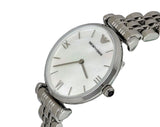  Shop Authentic Emporio Armani T Bar Mother of Pearl Dial Steel Strap Watch For Women - AR1682 - Luxxuri