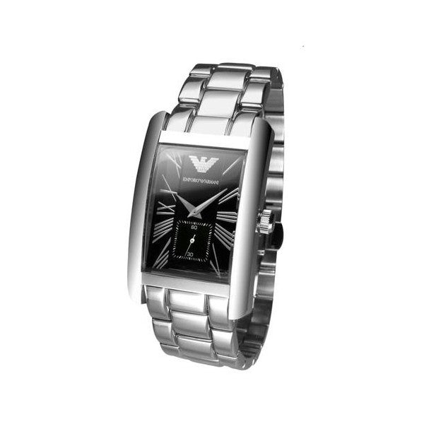  Shop Authentic Emporio Armani Classic Black Dial Silver Stainless Steel Strap Watch For Men - AR0156 - Luxxuri