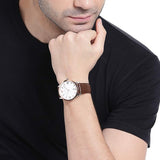  Shop Authentic Emporio Armani Giovanni Quartz White Dial Brown Leather Strap Watch For Men - AR11211 - Luxxuri