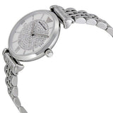  Shop Authentic Emporio Armani Gianni T Bar White Crystal Pave Dial Silver Stainless Steel Strap Watch For Women - AR1925 - Luxxuri