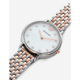 Shop Authentic Emporio Armani Mother of Pearl Dial Two Tone Stainless Steel Watch For Women - AR11094 - Luxxuri