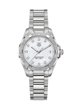  Shop Authentic Tag Heuer Aquaracer Diamonds Mother of Pearl Dial Silver Steel Strap Watch for Women - WBD131B.BA0748 - Luxxuri