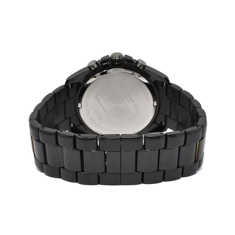 Coach Kent Chronograph Black Dial Black Steel Strap Watch for Men - 14602554