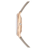  Shop Authentic Swarovski Attract Clover Crystals Silver Dial Grey Leather Strap Watch for Women - 5653350 - Luxxuri