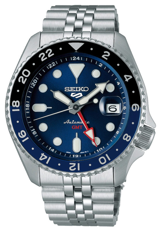  Shop Authentic Seiko 5 Sports GMT SKX Automatic Blueberry Dial Silver Steel Strap Watch For Men - SSK003K1 - Luxxuri