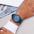 Shop Authentic Armani Exchange Outerbanks Chronograph Blue Dial Blue Silicone Strap Watch For Men - AX1327 - Luxxuri
