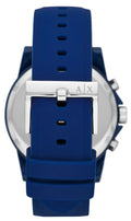  Shop Authentic Armani Exchange Outerbanks Chronograph Blue Dial Blue Silicone Strap Watch For Men - AX1327 - Luxxuri