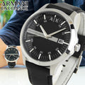  Shop Authentic Armani Exchange Hampton Chronograph Black Dial Black Leather Strap Watch For Men - AX2101 - Luxxuri
