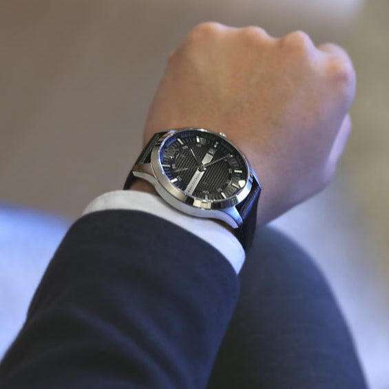  Shop Authentic Armani Exchange Hampton Chronograph Black Dial Black Leather Strap Watch For Men - AX2101 - Luxxuri