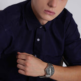 Shop Authentic Armani Exchange Hampton Chronograph Black Dial Silver Steel Strap Watch For Men - AX2103 - Luxxuri