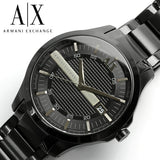  Shop Authentic Armani Exchange Hampton Chronograph Black Dial Black Steel Strap Watch For Men - AX2104 - Luxxuri