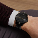  Shop Authentic Armani Exchange Hampton Chronograph Black Dial Black Steel Strap Watch For Men - AX2104 - Luxxuri