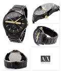  Shop Authentic Armani Exchange Hampton Chronograph Black Dial Black Steel Strap Watch For Men - AX2121 - Luxxuri