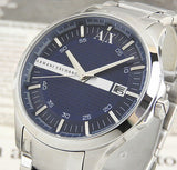  Shop Authentic Armani Exchange Hampton Chronograph Blue Dial Silver Steel Strap Watch For Men - AX2132 - Luxxuri