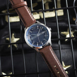  Shop Authentic Armani Exchange Hampton Chronograph Blue Dial Brown Leather Strap Watch For Men - AX2133 - Luxxuri