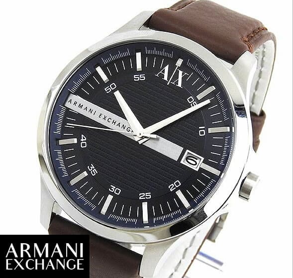  Shop Authentic Armani Exchange Hampton Chronograph Blue Dial Brown Leather Strap Watch For Men - AX2133 - Luxxuri